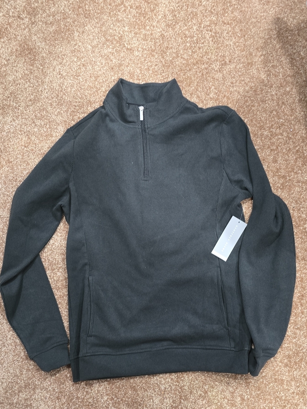 Geoffrey Beene Men's Half-Zip Sweater - Charcoal Gray